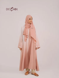 Carnations Abaya – Elegant Two-Layered Ombré Abaya with Floral Embroidery | Doain Official