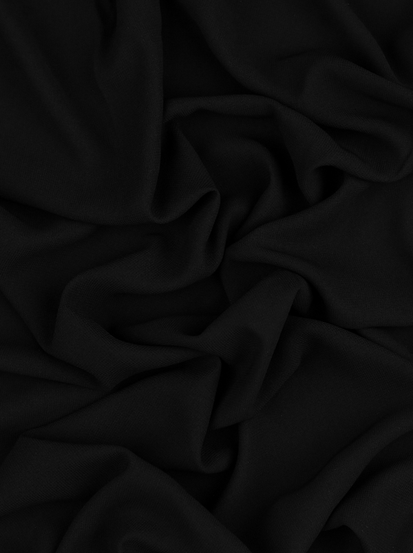 Jet Black Onyx Chiffon Scarf
