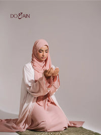 Carnations Abaya – Elegant Two-Layered Ombré Abaya with Floral Embroidery | Doain Official