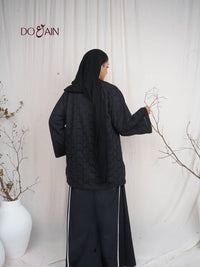 Anemone Black Co-ord – Chikan Kari Two-Piece with Embroidery