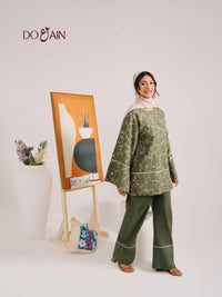 Ivy Co-Ord Set – Elegant Green Two-Piece with Embroidery