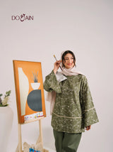 Ivy Co-Ord Set – Elegant Green Two-Piece with Embroidery