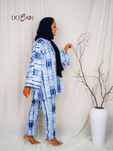 Bluebell Tie & Dye Co-ord – Embroidered Two-Piece Set