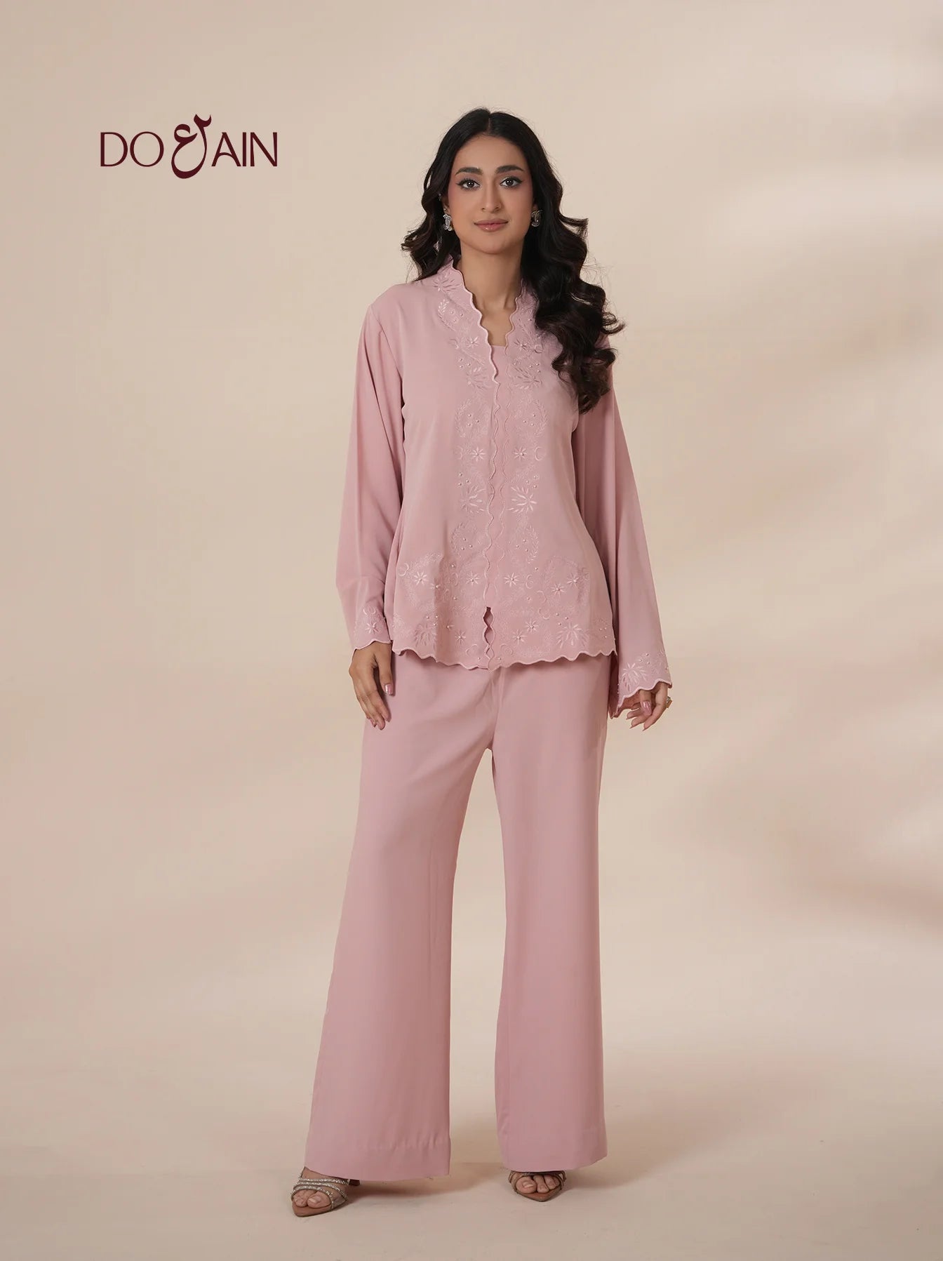 Blush Embroidered Co-Ord Set