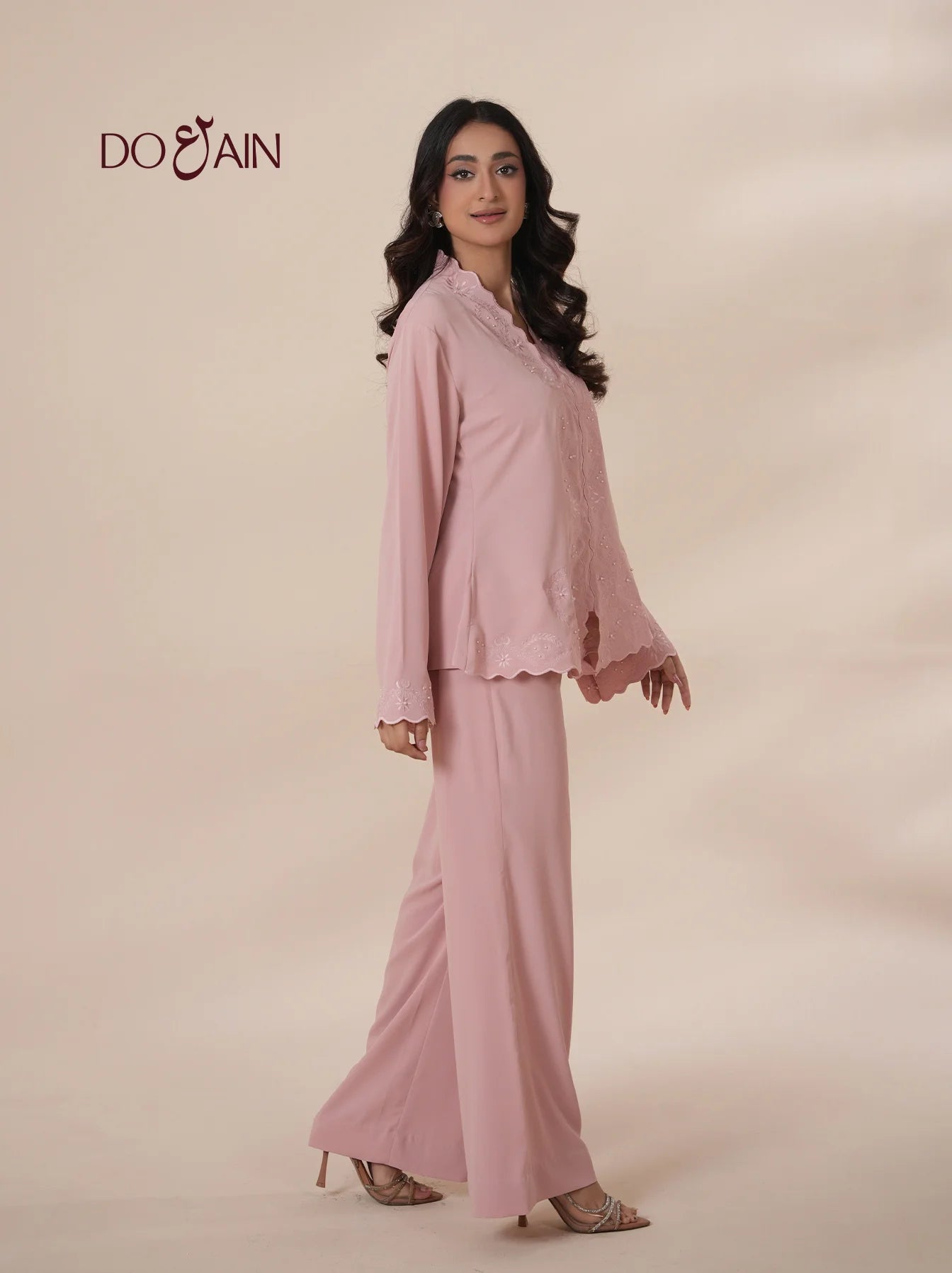 Blush Embroidered Co-Ord Set
