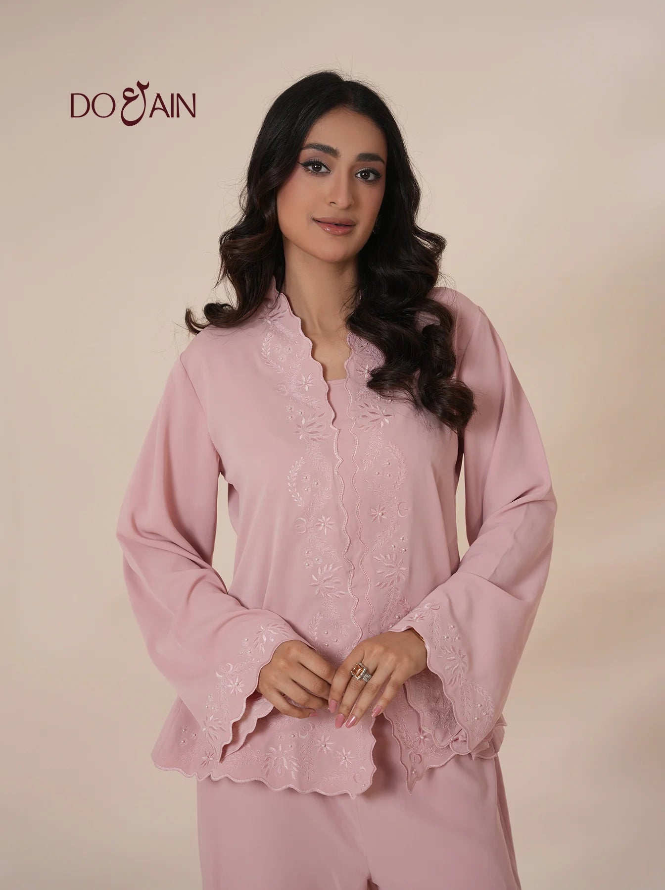 Blush Embroidered Co-Ord Set