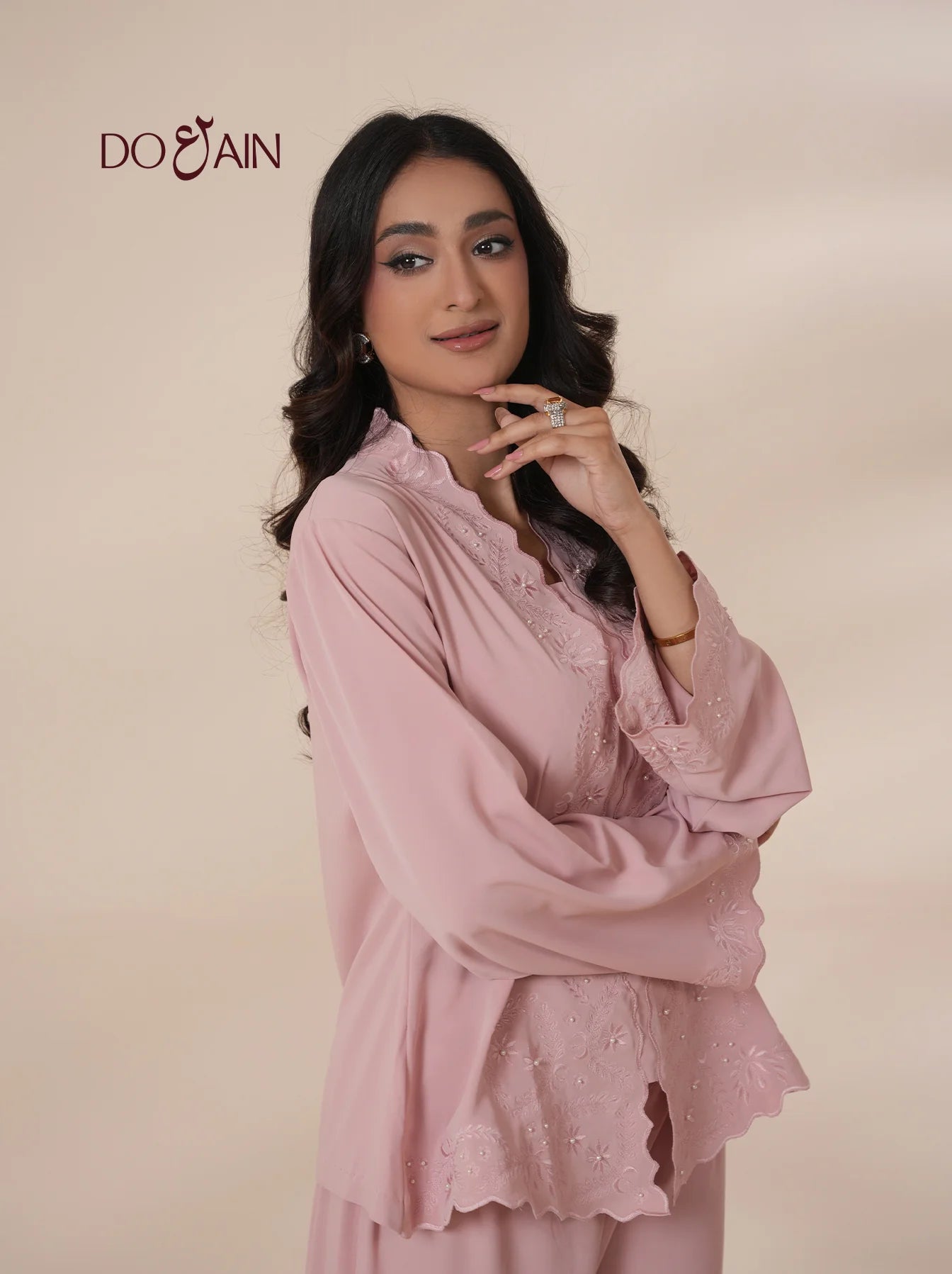 Blush Embroidered Co-Ord Set