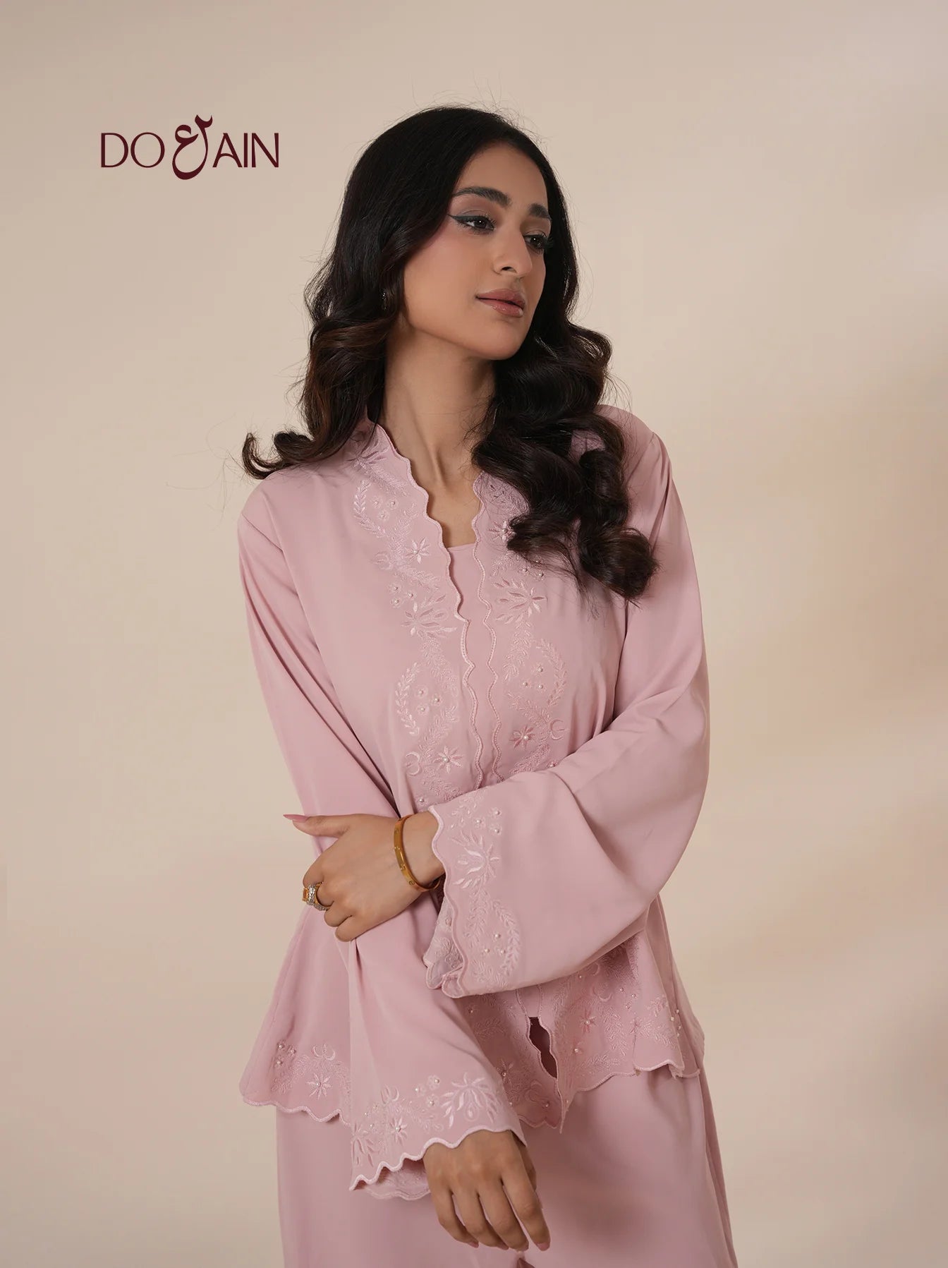 Blush Embroidered Co-Ord Set