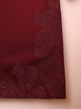 Burgundy Embroidered Co-ord Set