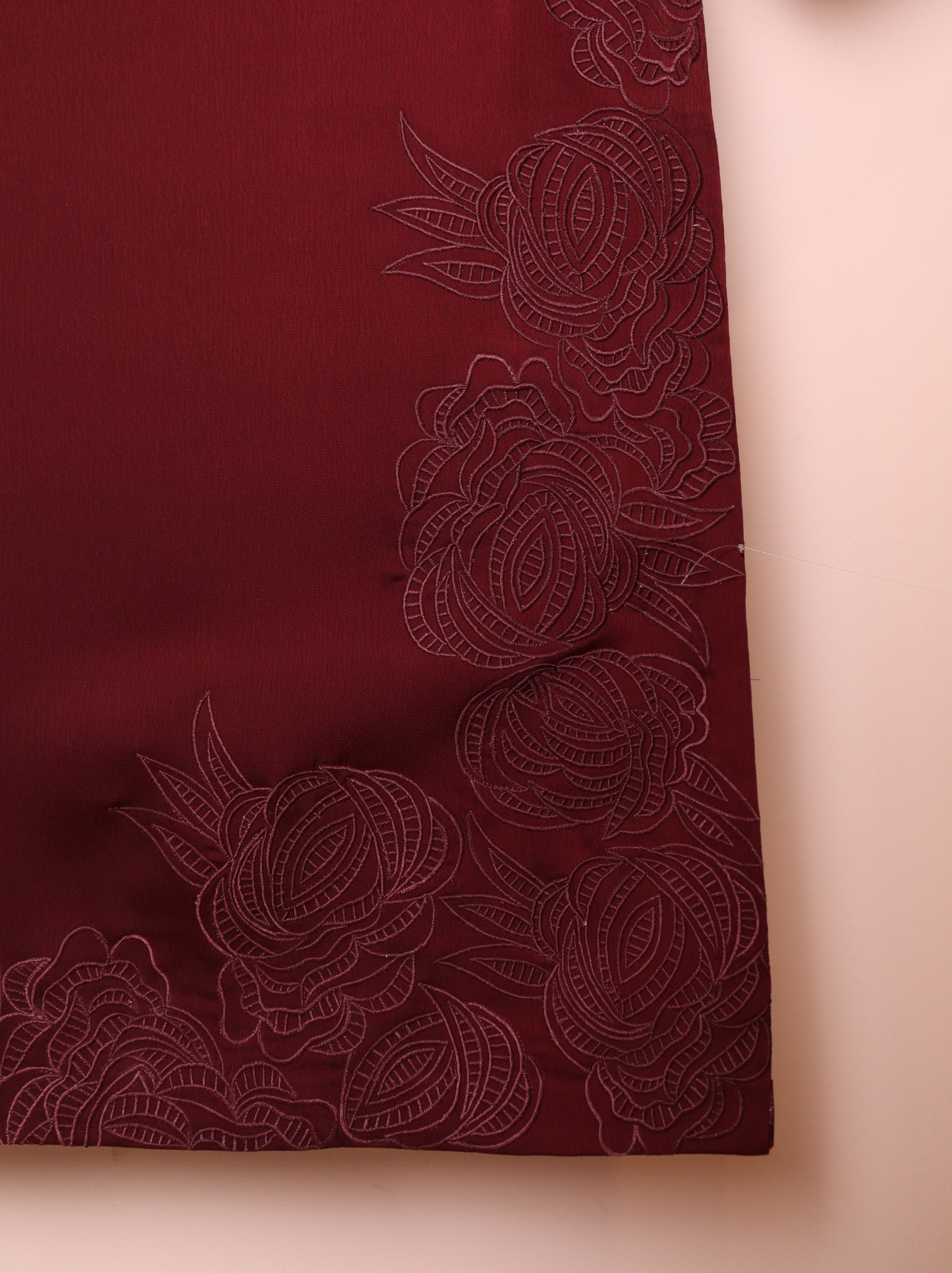 Burgundy Embroidered Co-ord Set