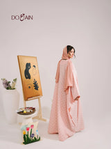 Cactus by DOAIN – Elegant Pink Shrug with Botanical Print