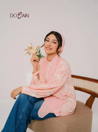 Camellia Blouse by DOAIN – Soft Pink Embroidered Classic