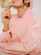 Camellia Blouse by DOAIN – Soft Pink Embroidered Classic