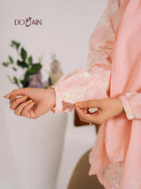 Camellia Blouse by DOAIN – Soft Pink Embroidered Classic