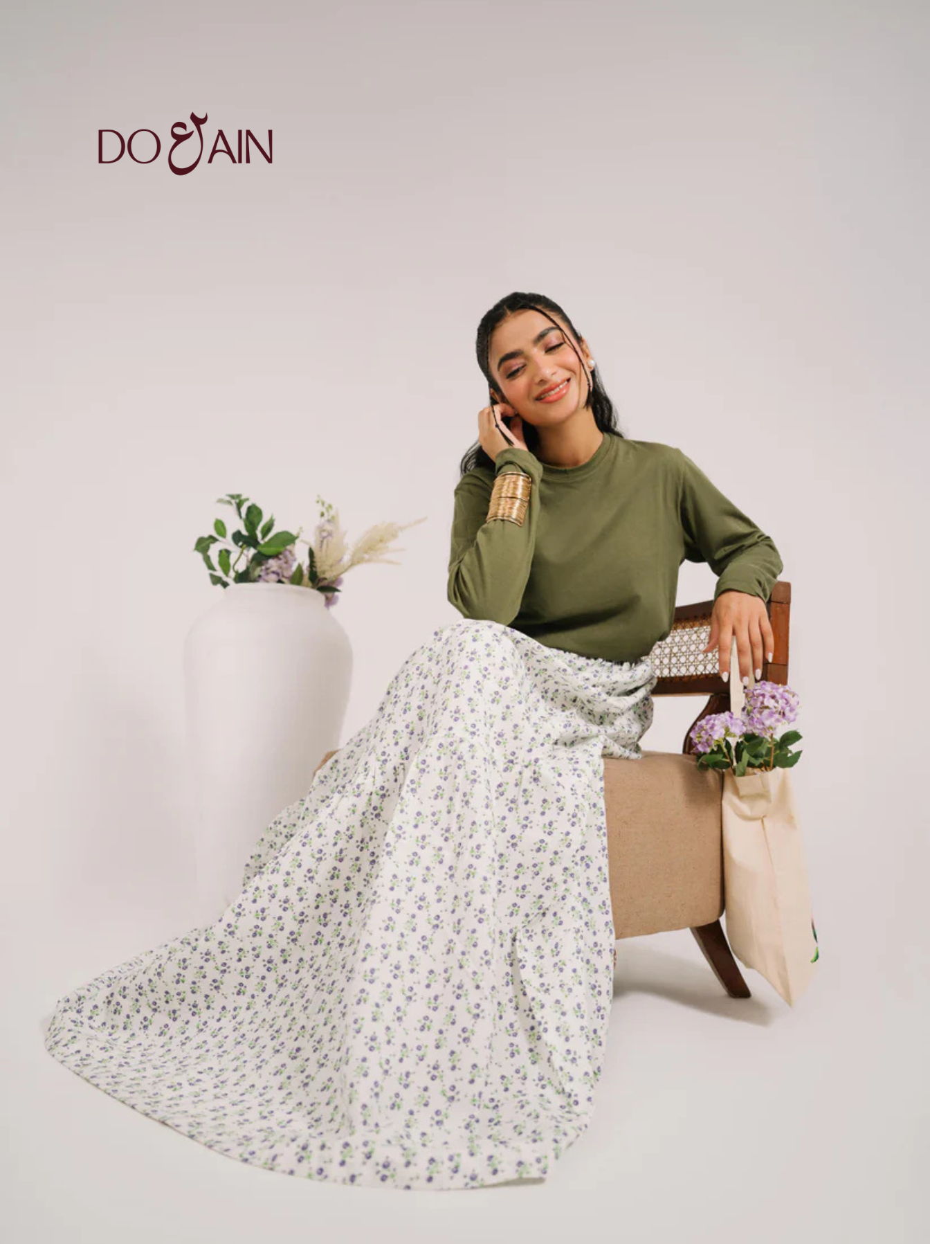 Floral Camellia Skirt – Light, Flowy & Perfect for Summer | DOAIN