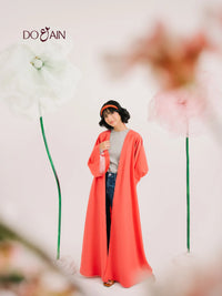 Crimson by DOAIN – Lightweight Statement Shrug in Deep Red