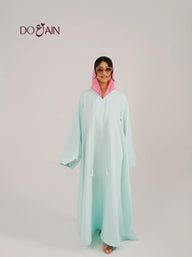 Peony Abaya – Elegant Mint Green Abaya with Relaxed Silhouette | Doain Official