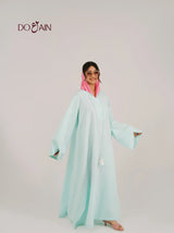 Peony Abaya – Elegant Mint Green Abaya with Relaxed Silhouette | Doain Official
