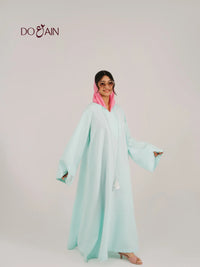 Peony Abaya – Elegant Mint Green Abaya with Relaxed Silhouette | Doain Official