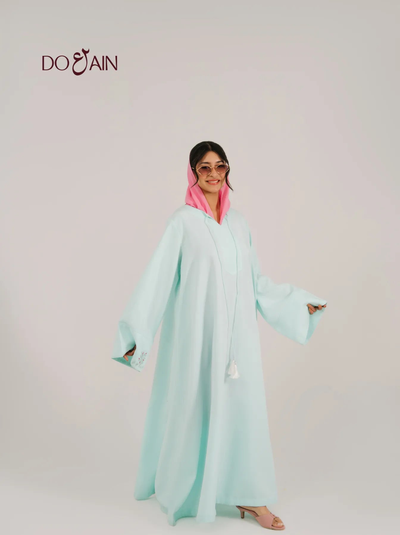 Peony Abaya – Elegant Mint Green Abaya with Relaxed Silhouette | Doain Official