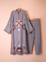 Embroidered Straight Kurta Set