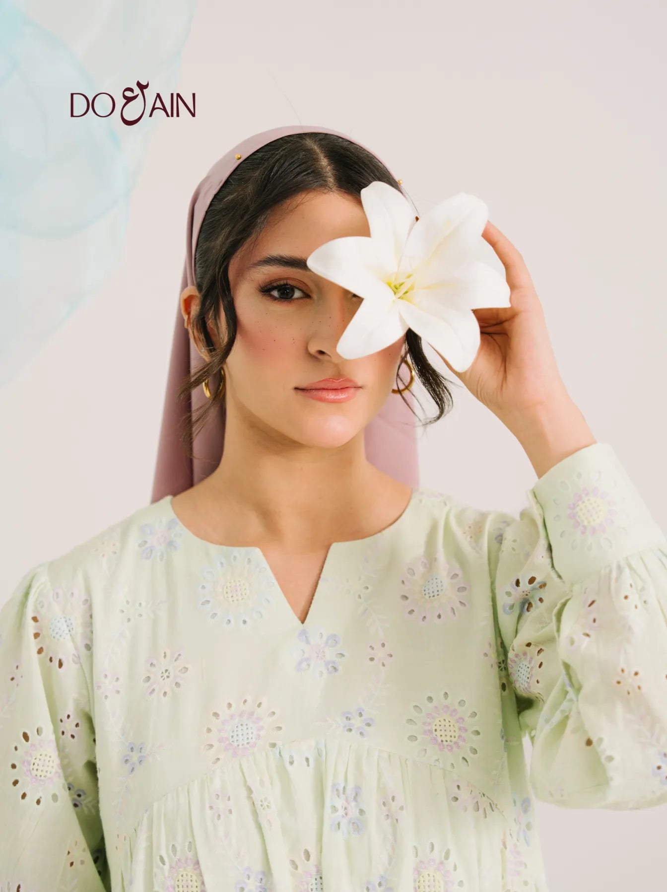 Evergreen Dress – Embroidered, Elegant & Timelessly Chic | DOAIN