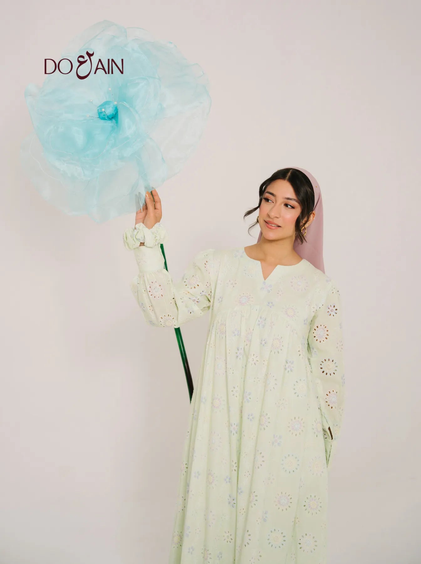 Evergreen by DOAIN – Light Chikankari Dress for Effortless Elegance