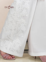 Izel – Silk One-Piece with Floral Print & Beaded Details | DOAIN