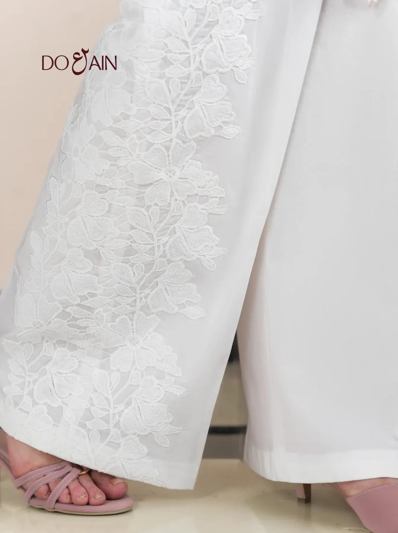 Izel – Silk One-Piece with Floral Print & Beaded Details | DOAIN