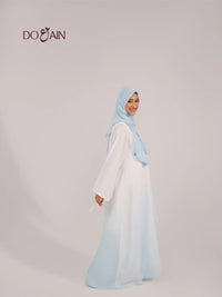 Hydrangea Abaya – Elegant Two-Layered Ombré Abaya with Embroidery | Doain Official