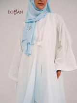 Hydrangea Abaya – Elegant Two-Layered Ombré Abaya with Embroidery | Doain Official