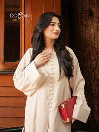 Ivory Panelled Long Co-Ord Set