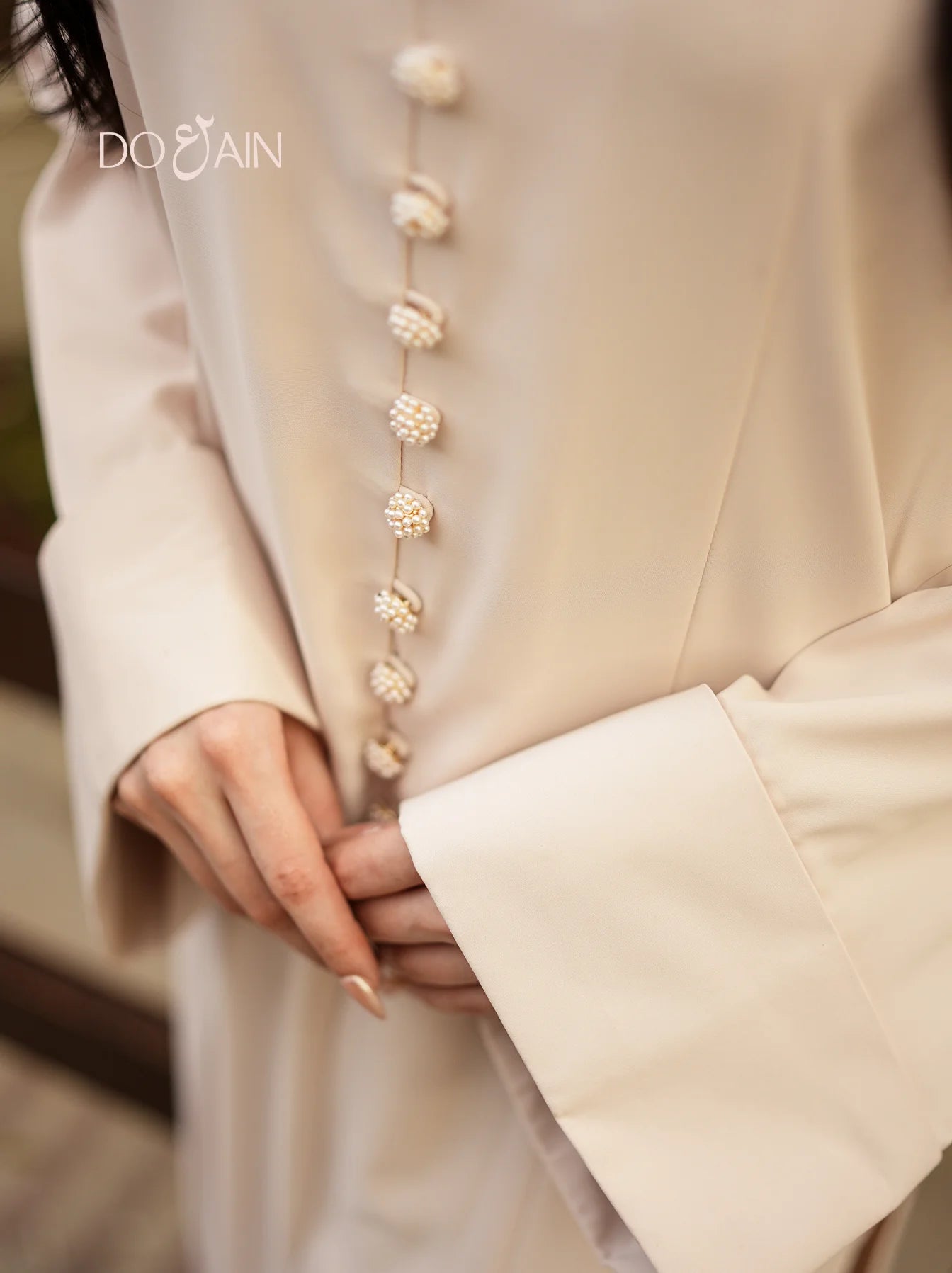 Ivory Panelled Long Co-Ord Set