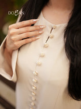 Ivory Panelled Long Co-Ord Set