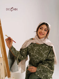 Ivy Co-Ord Set – Elegant Green Two-Piece with Embroidery