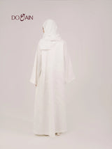 Jasmin Abaya – Elegant White, Lightweight & Breathable | DOAIN
