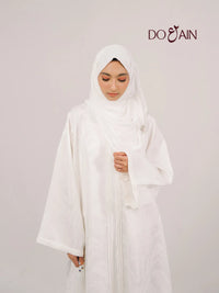 Jasmin Abaya – Elegant White, Lightweight & Breathable | DOAIN