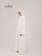 Jasmin Abaya – Elegant White, Lightweight & Breathable | DOAIN