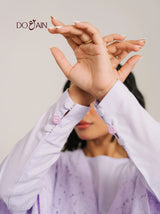 Lavender Haze Dress – Embroidered Two-Piece for Elegant Layers | DOAIN