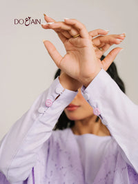 Lavender Haze Dress – Embroidered Two-Piece for Elegant Layers | DOAIN