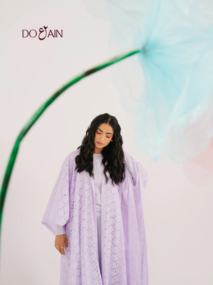 Lavender Haze Dress – Embroidered Two-Piece for Elegant Layers | DOAIN