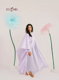 Lavender Haze Dress – Embroidered Two-Piece for Elegant Layers | DOAIN