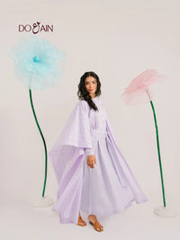 Lavender Haze Dress – Embroidered Two-Piece for Elegant Layers | DOAIN