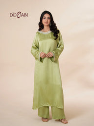 Matcha Silk Co-Ord Set