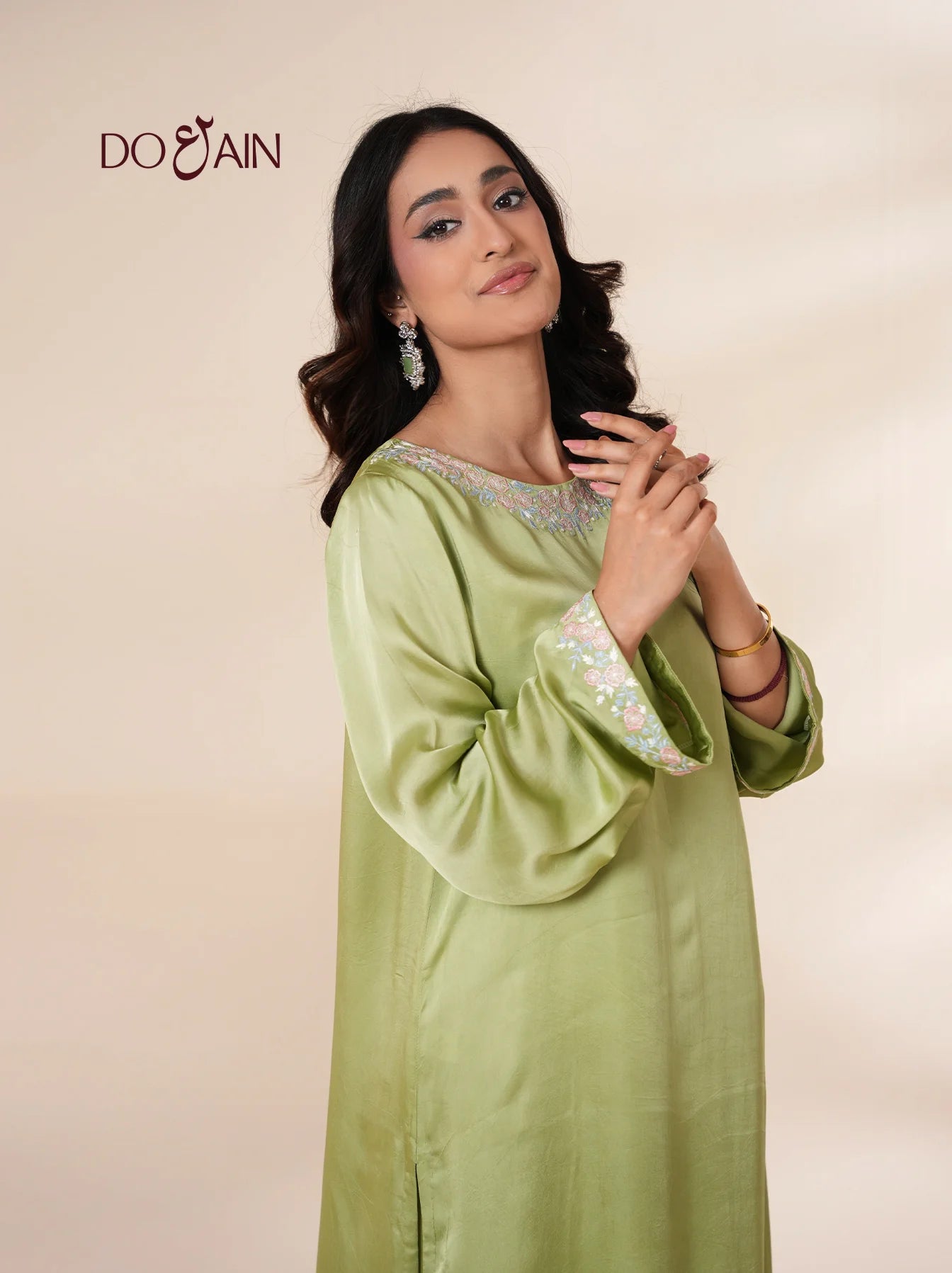 Matcha Silk Co-Ord Set