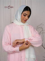 Phlox Two-Piece Set – Self-Pattern Cotton Co-ord with Embroidery