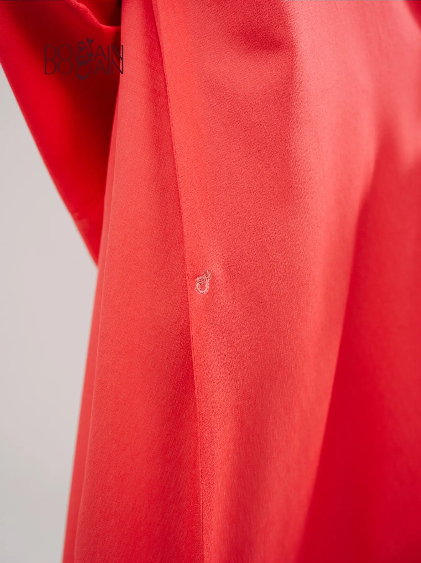 Poppy Abaya – Vibrant Coral Abaya with Minimal Design | Doain Official