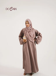 Sage Abaya – Elegant Earth-Toned Abaya with Graceful Silhouette | Doain Official