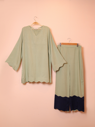 Sage Contrast Co-ord Set
