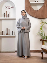Slate Grey Silk - Abaya